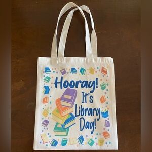 Kids Canvas Library Tote bag THICK MATERIAL (22 1/2”H x 12”W)
